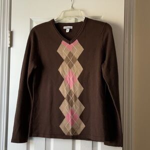 Croft &Barrow brown sweater, size S.